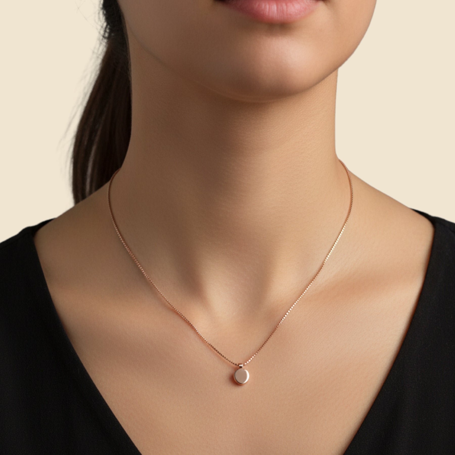 Kette Boxchain für wandelbares Medaillon