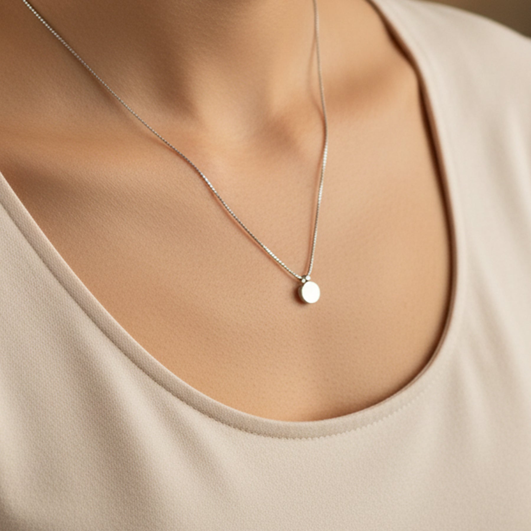 Kette Boxchain für wandelbares Medaillon