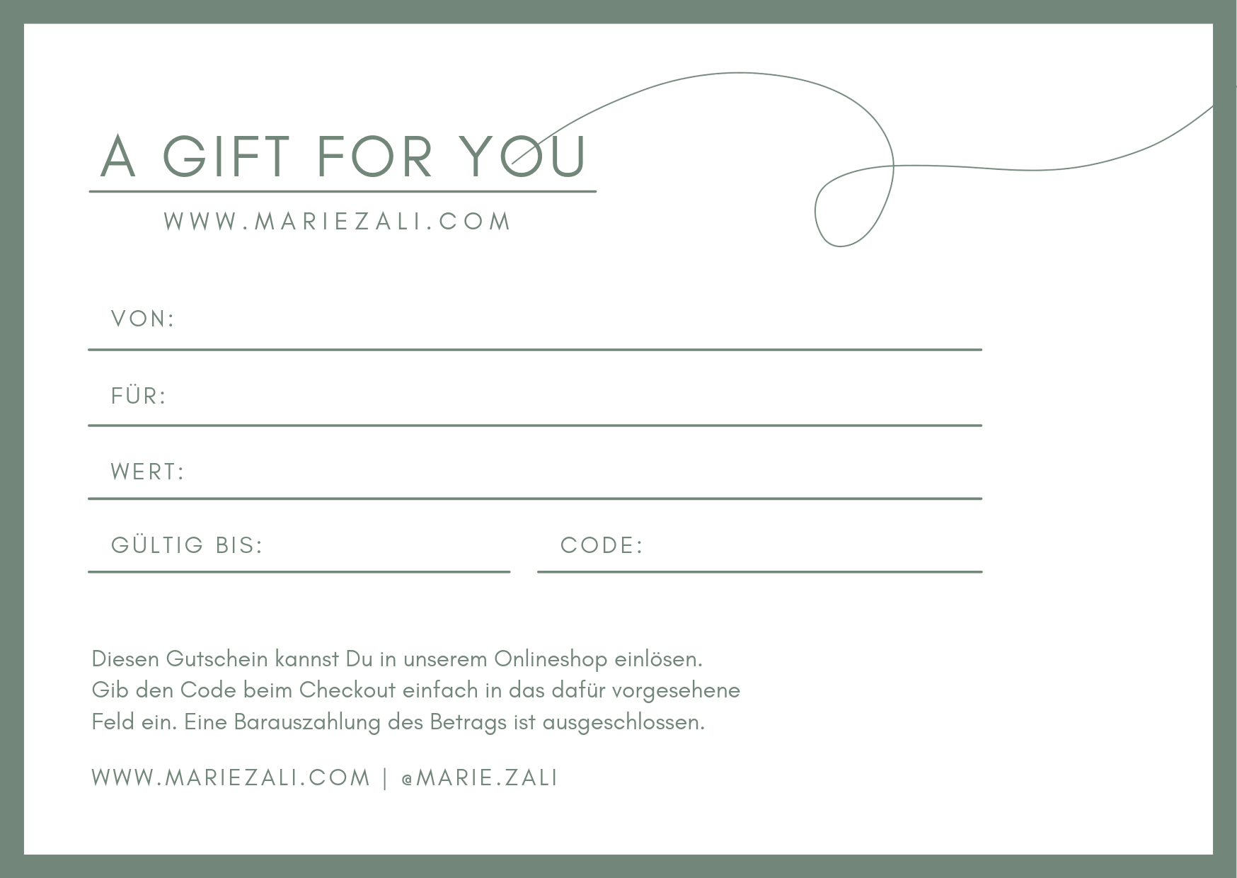 Gutscheine ab 40 € per Mail