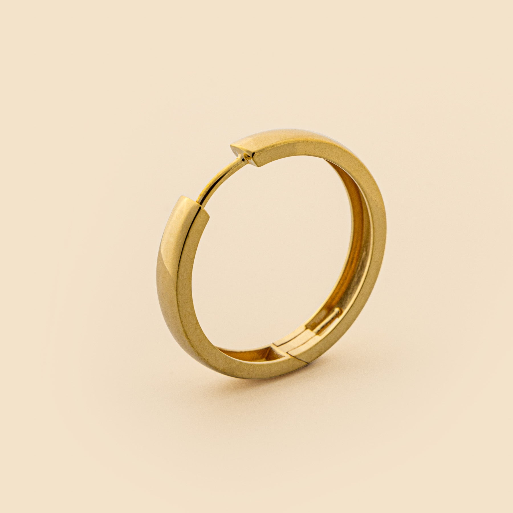 Breite Creole, 25mm Durchmesser, gold, für wandelbare Creolen, Ohrringe mit austauschbaren Anhängern