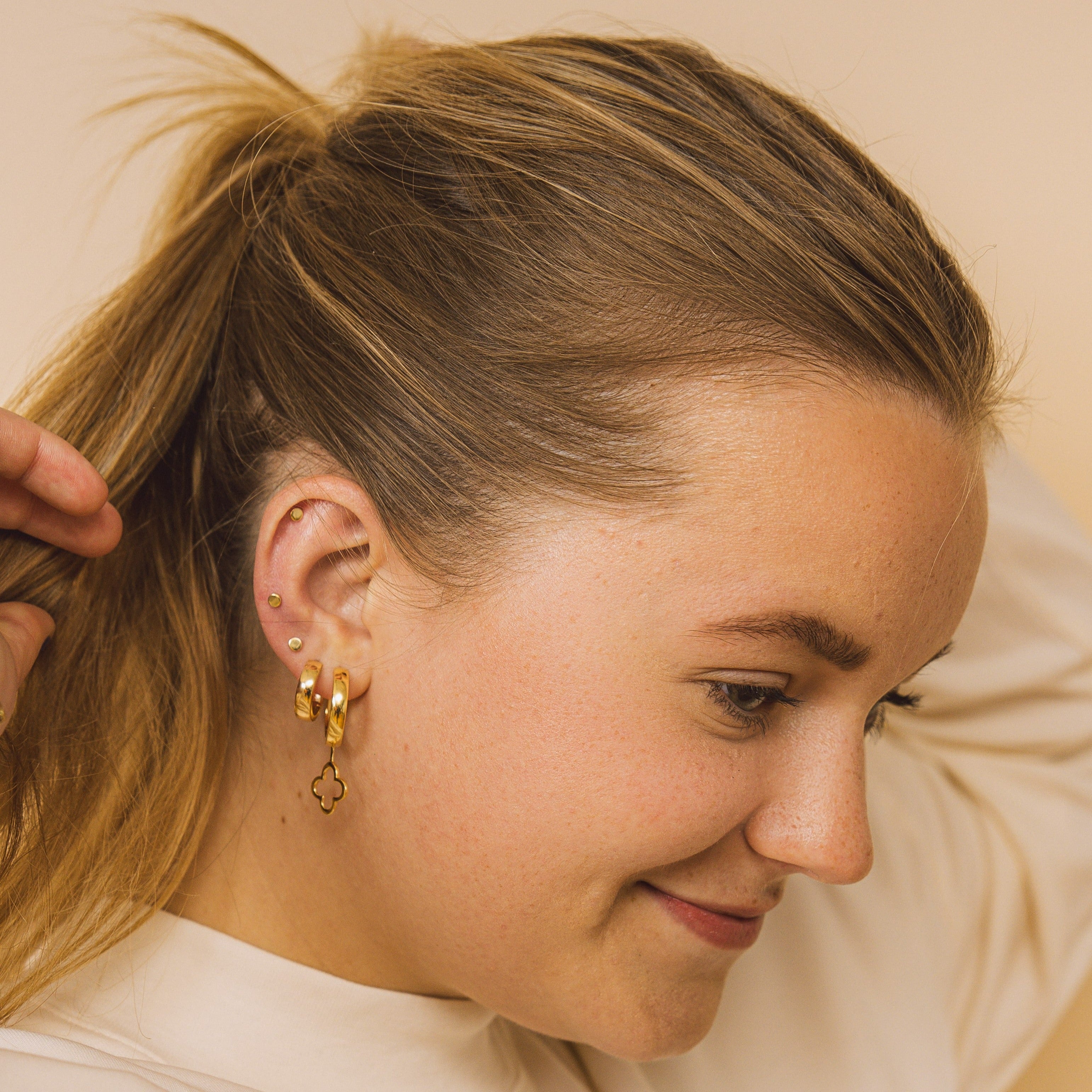 Marie Zali Ohrringe für wandelbare Creolen, austauschbarer Anhänger zum Wechseln