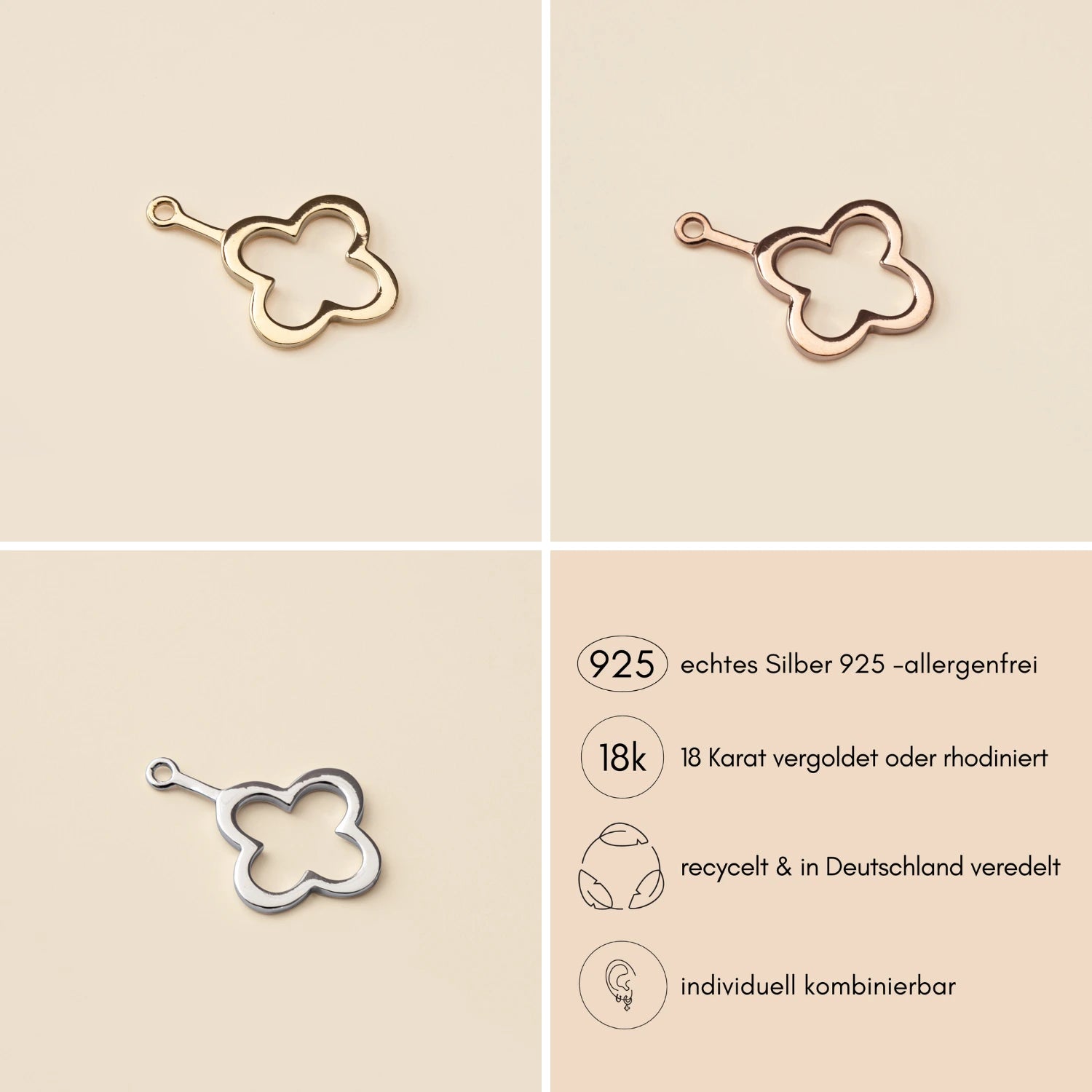 Anhaenger_charm_blatt_klee_kleeblatt_wechseln_austauschbar_wandelbar_creole_ohrring_rosegold_gold_silber_Produktvorteil