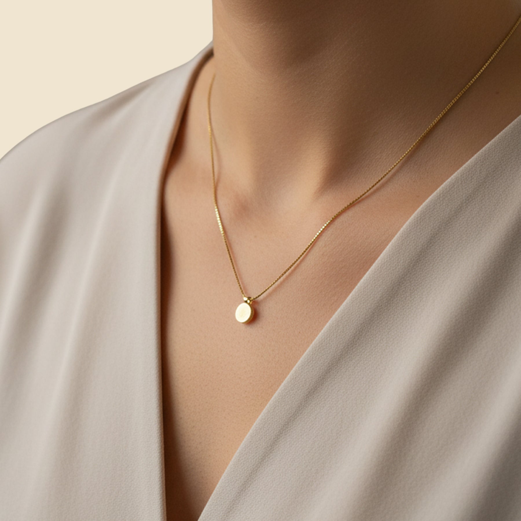 Kette Boxchain für wandelbares Medaillon