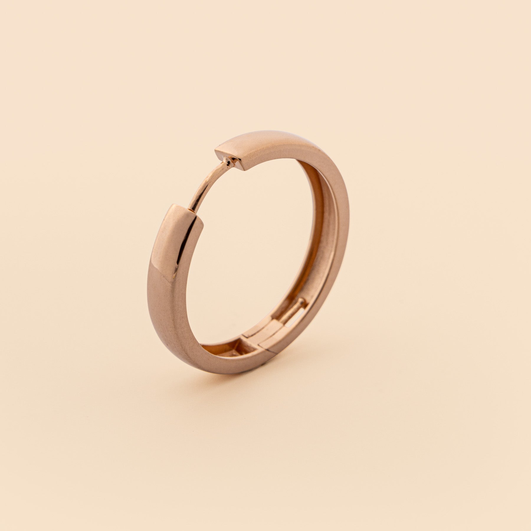 Breite Creole, 25mm Durchmesser, rosegold, für wandelbare Creolen, Ohrringe mit austauschbaren Anhängern