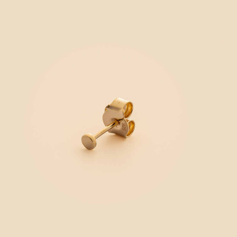 Runder, flacher Stecker, gold, für wandelbare Ohrringe mit austauschbaren Anhängern
